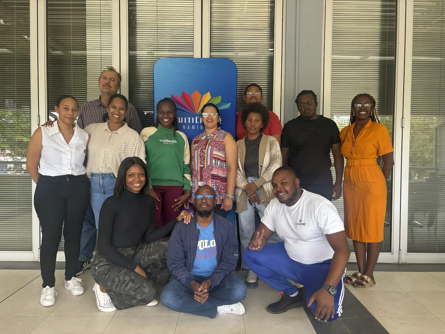 Muneera Sallies with Ombura filmmakers and programme colleagues